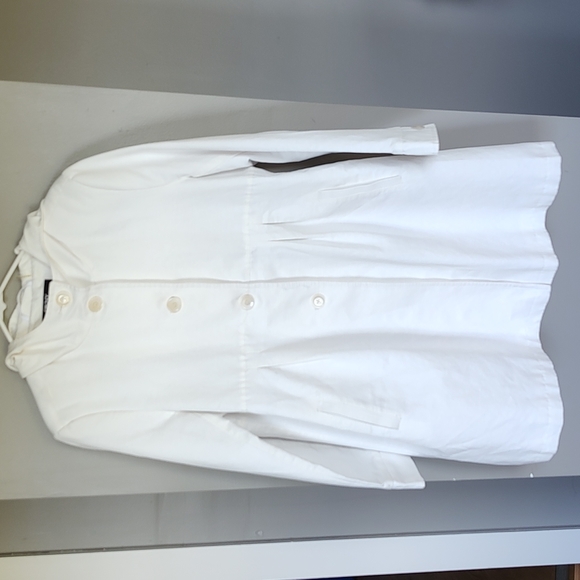 Dkny Jackets & Blazers - DKNY Lined Petticoat cosmetology trenchcoat jacket collar hooded size XL